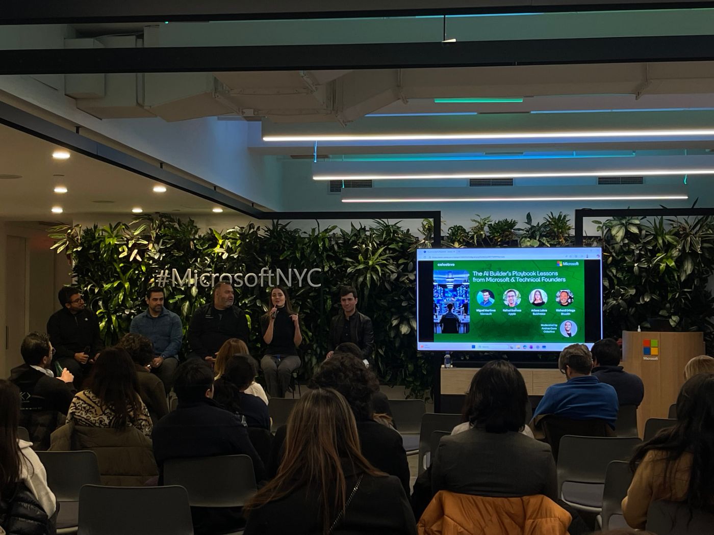 Panel at Microsoft NYC during a Colectivo session